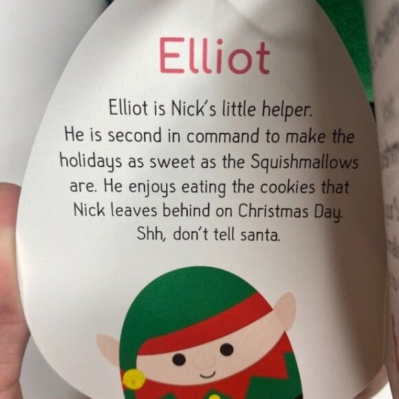 Squishmallows Elliot the Elf 2019 12" Stuffed Animal NWT RARE HTF - Picture 5 of 5